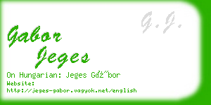 gabor jeges business card